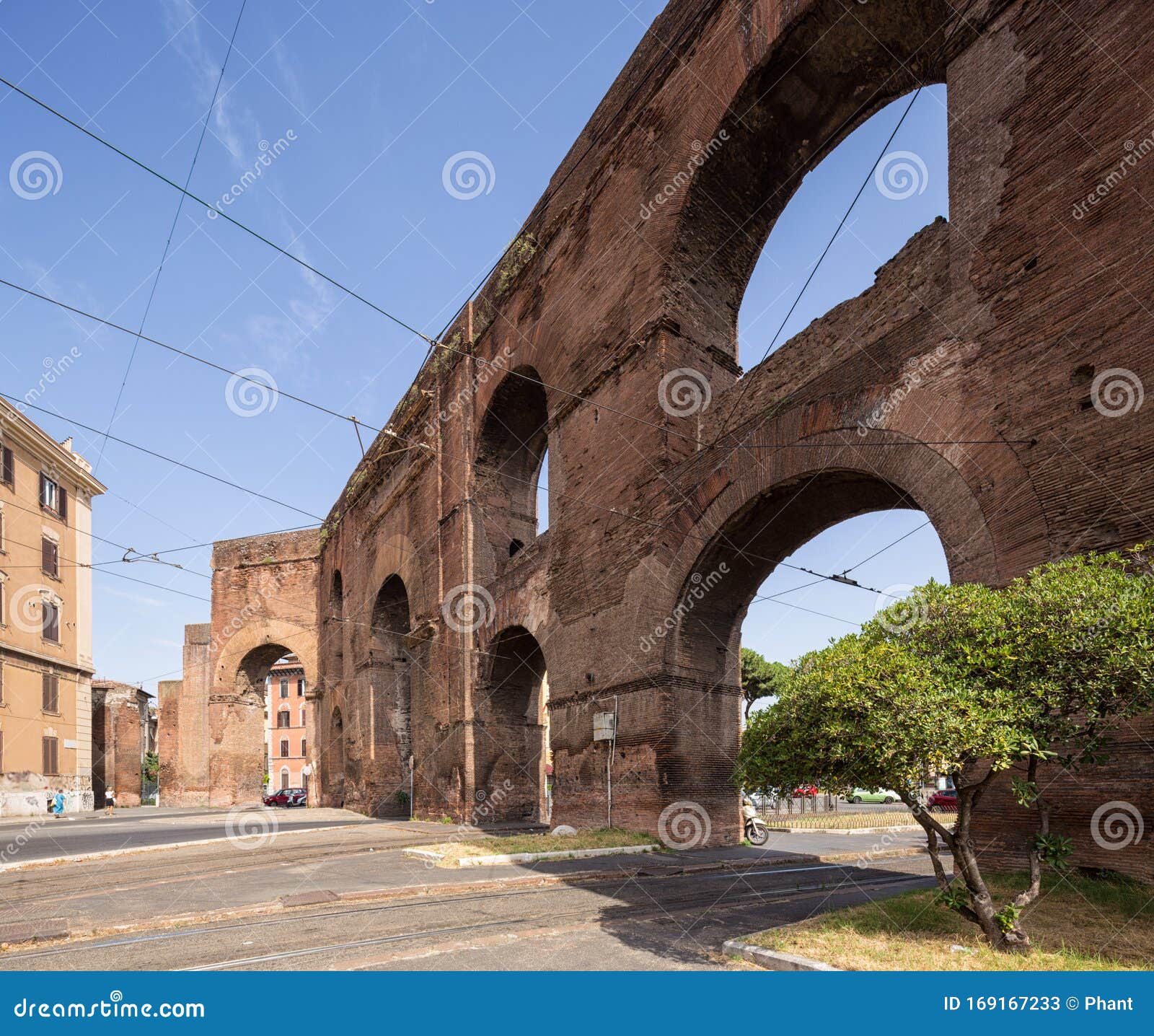 Aurelian Wall, Rome, Italy. Stock Image Image of building, landscape