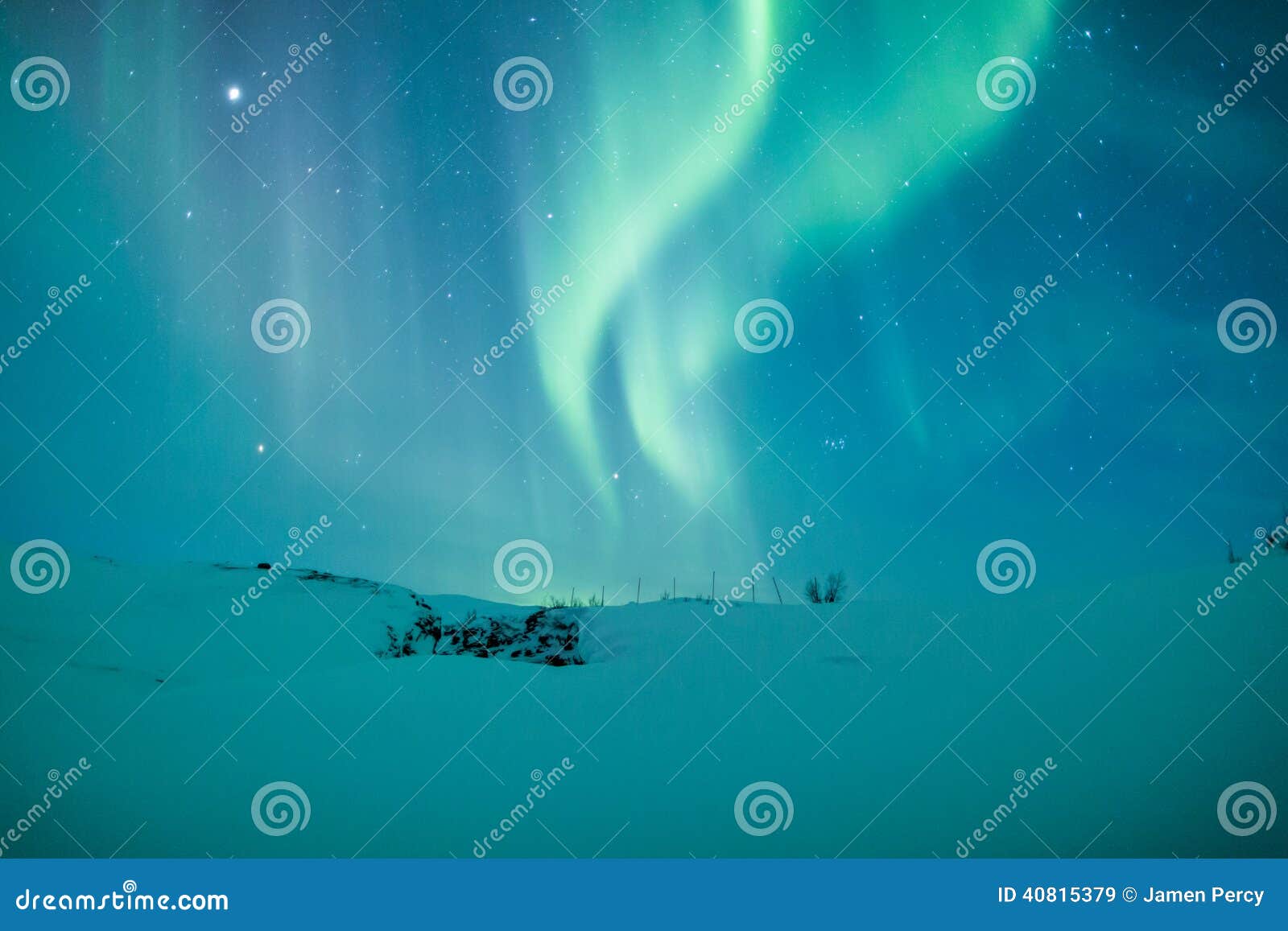 aurora borealis over scandinavia