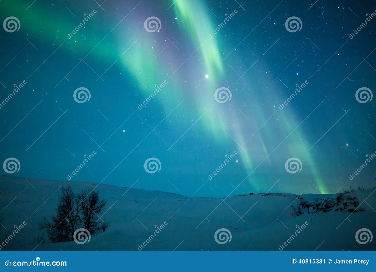 aurora borealis over scandinavia