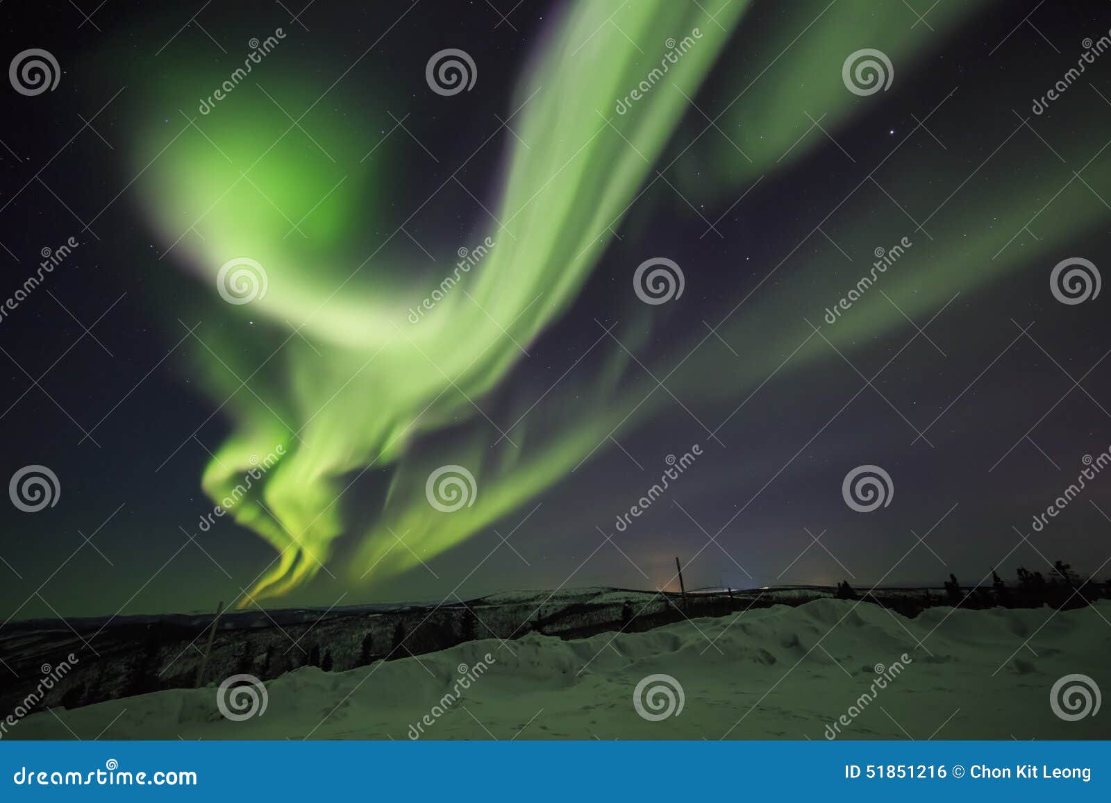 Aurora, Night at Alaska, Fairbanks Stock Photo Image of light, alaska