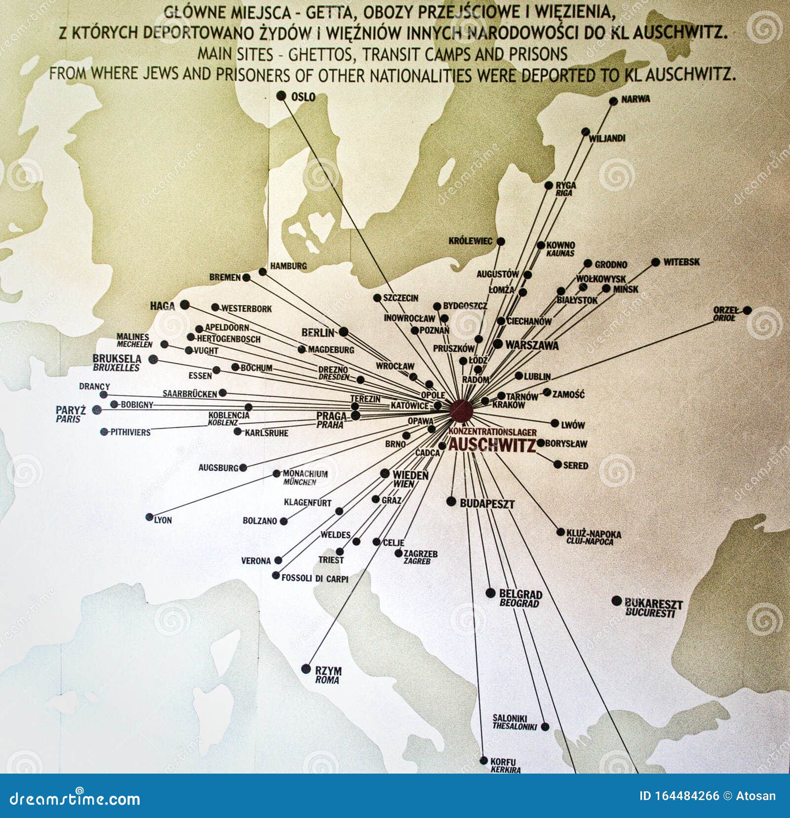 Auschwitz Map Editorial Photo Image Of 70th Majority 164484266