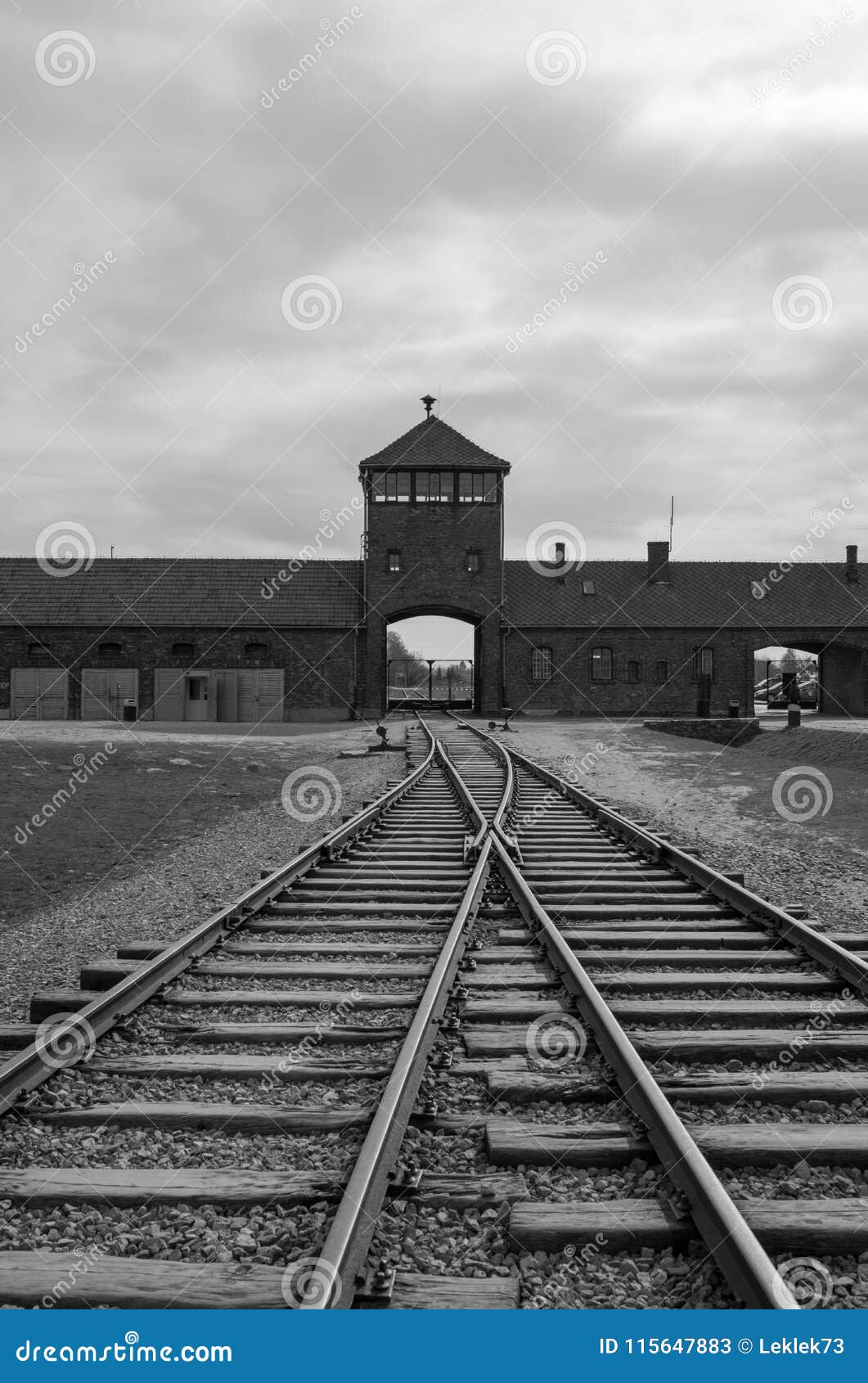 The Main Entrance To Auschwitz Birkenau Nazi Concentration