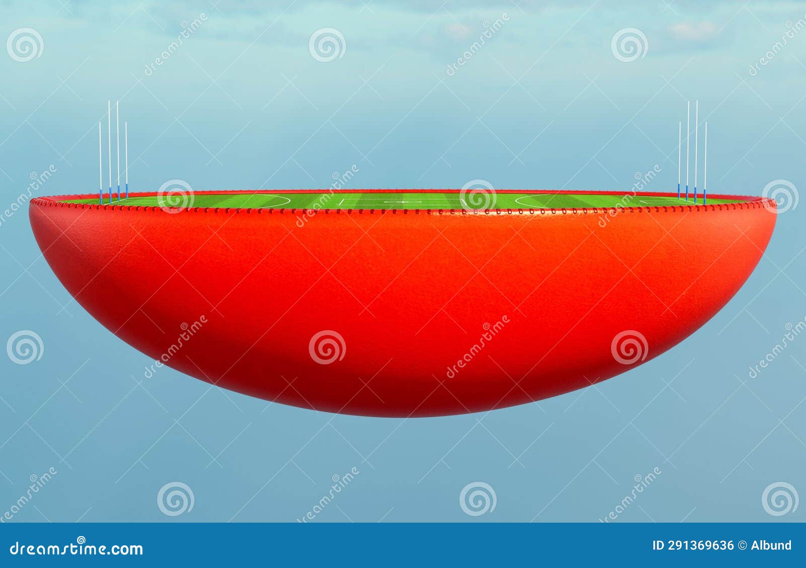 aussie rules half ball stadium concept