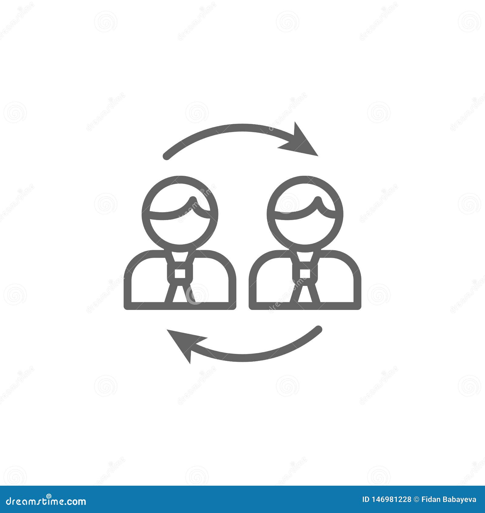 Exchange Men Outline Icon Elements Of Business Illustration Line Icon Signs And Symbols Can Be Used For Web Logo Mobile App Vektor Abbildung Illustration Von Logo Line