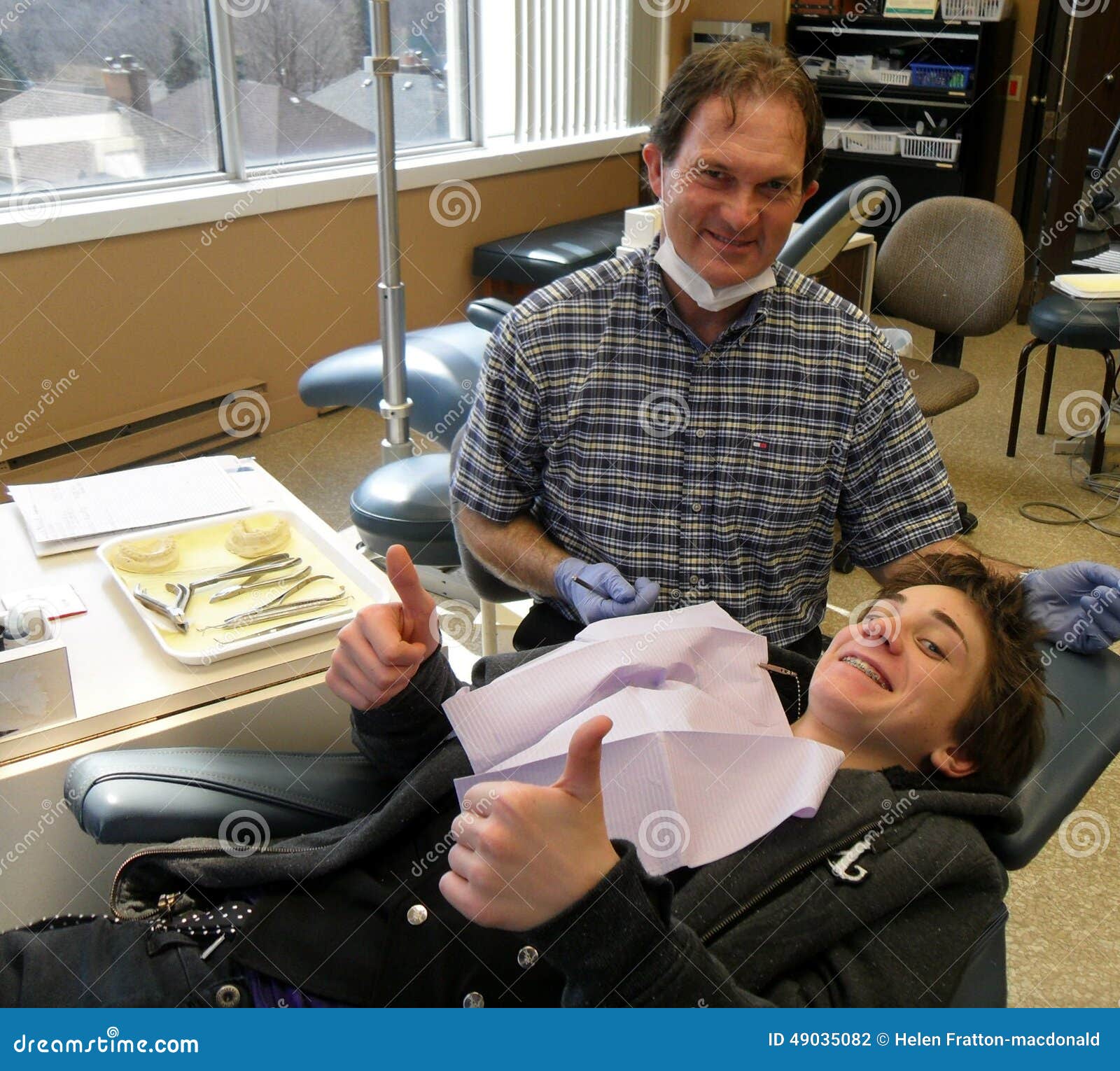 Austin at the orthodontist stock photo. Image of chains 49035082