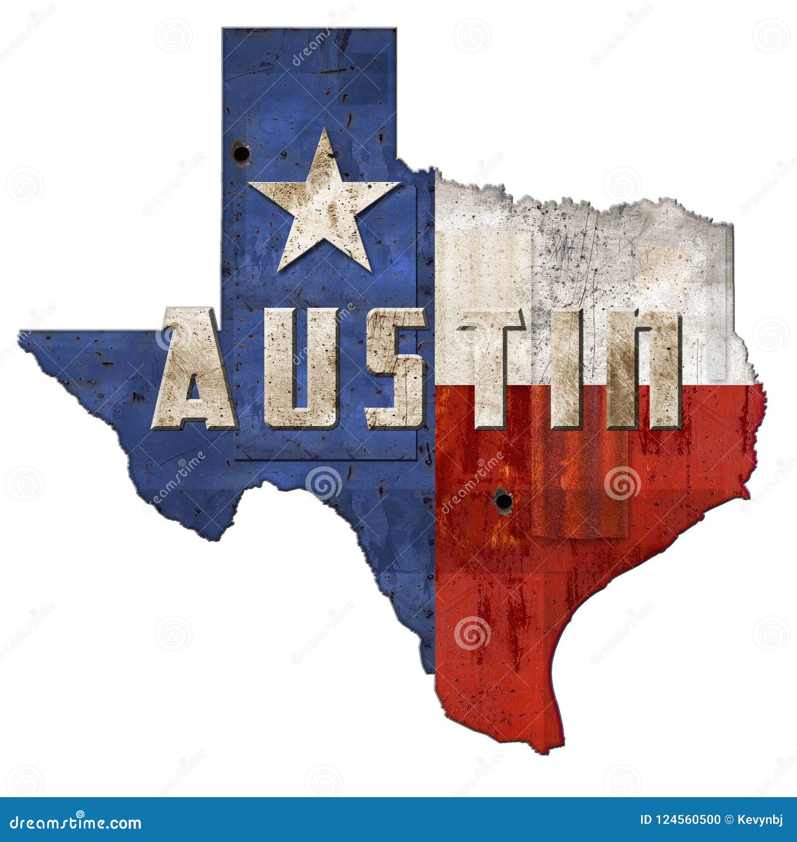 austin tx texas flag sign grunge metal