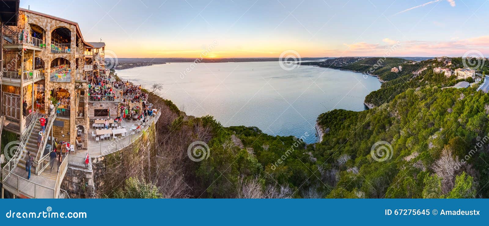 Austin Txusa Circa Febrero De 2016 Panorama Del Lago