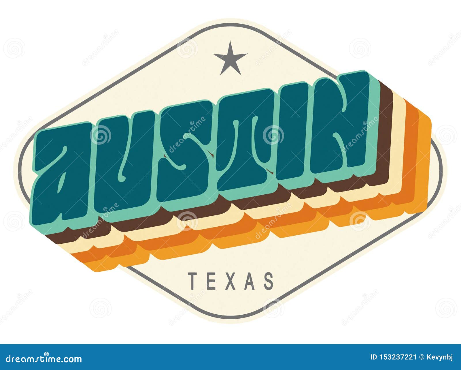 austin vintage postcard style  art tshirt weird