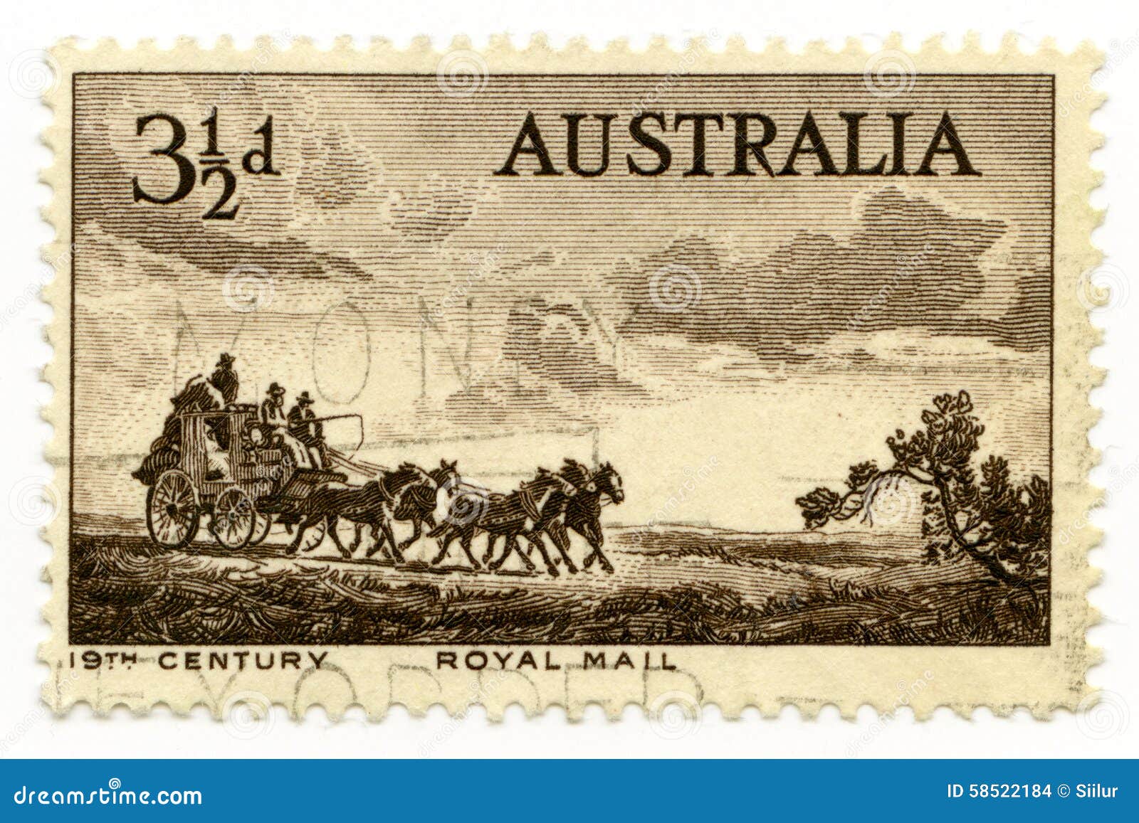 Australia Cancelled Stamp 1955 Royal Mail Editorial Stock Image - Image of  1955, communications: 58522184