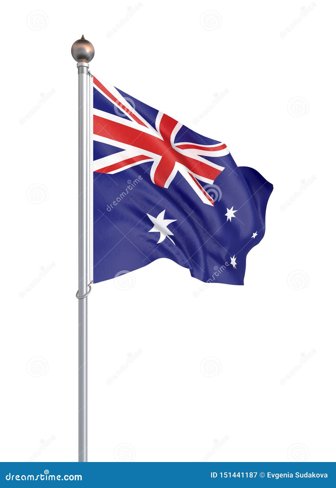 Australia Flag Blowing in Wind. Background Texture. 3d Rendering, Waving Flag. - Illustratio Stock Illustration - of patriot, nation: 151441187