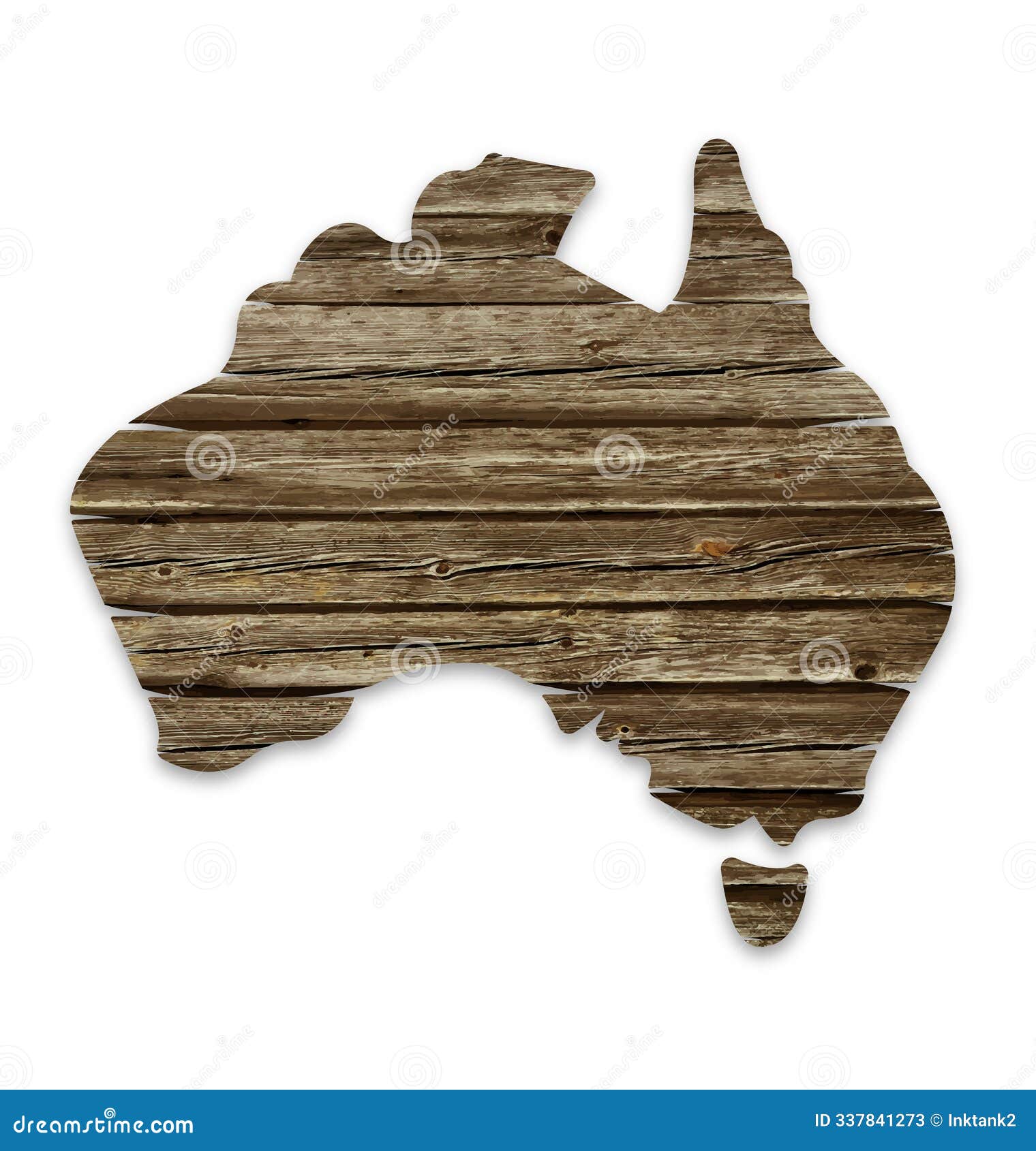 australia map old rustic timber boards
