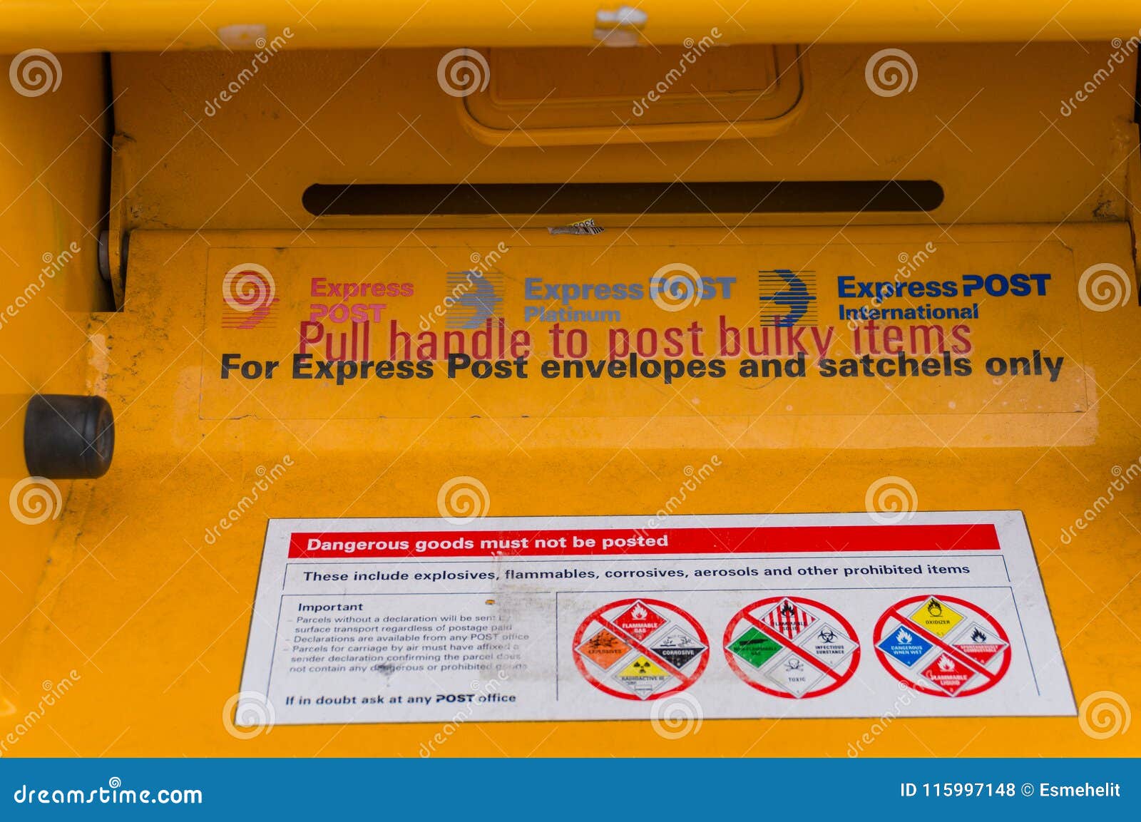 Australia Post Express Mail Box Editorial Stock Photo Image of