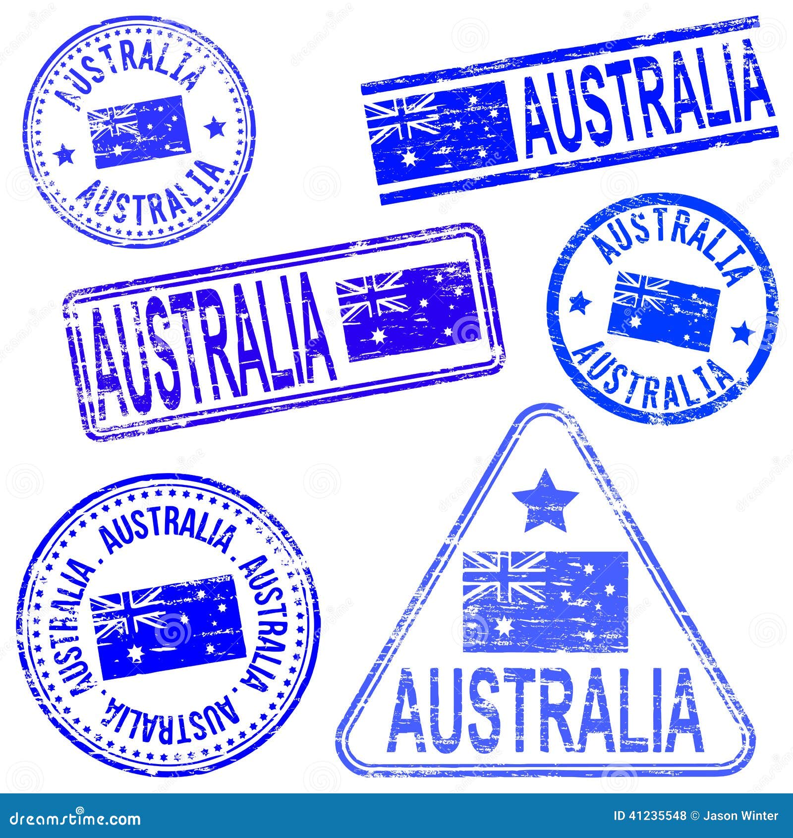 Australia Rubber Stamps stock vector. Illustration of imprint 41235548