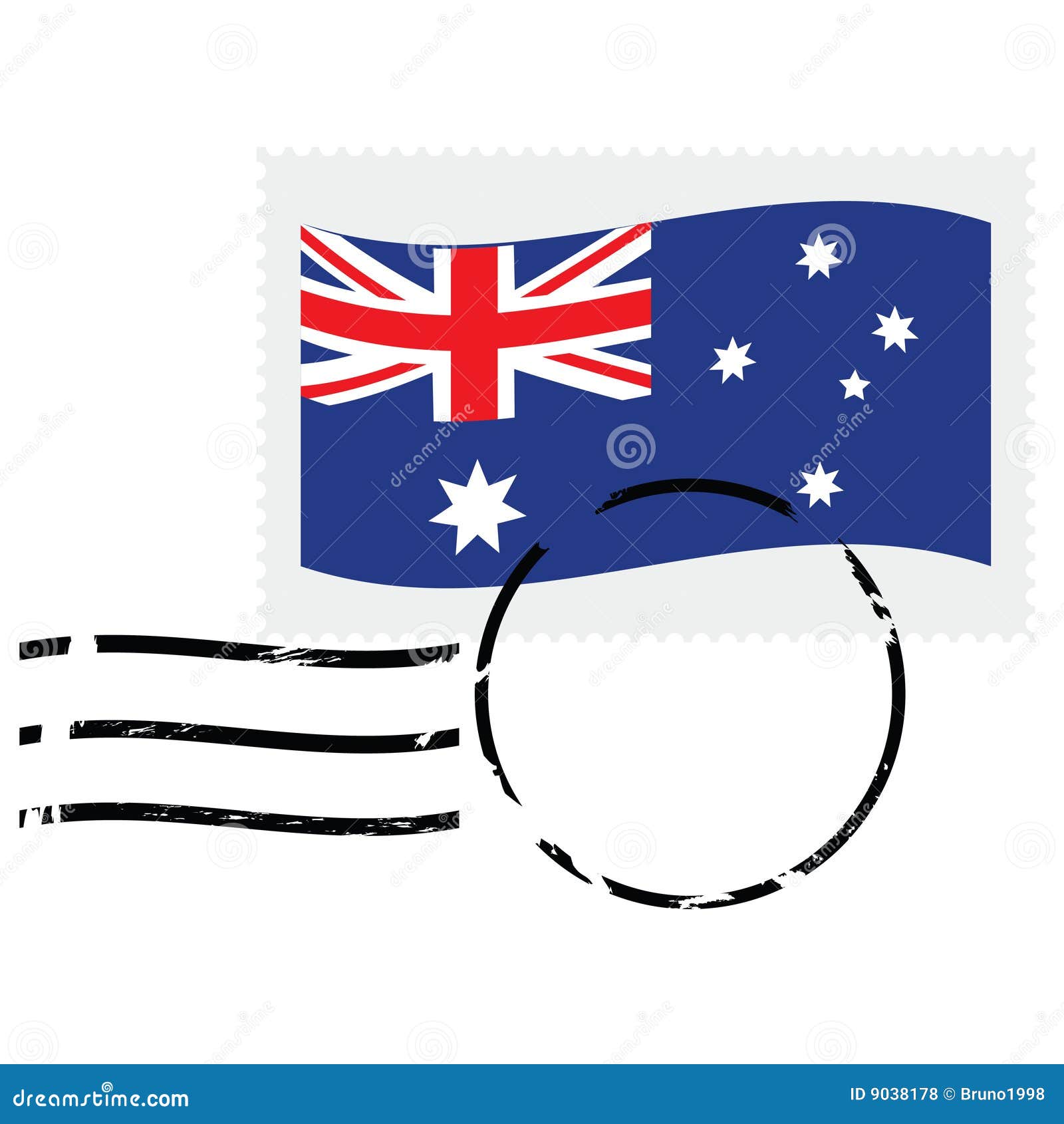 Australia stamp stock vector. Illustration of sign, aussie 9038178