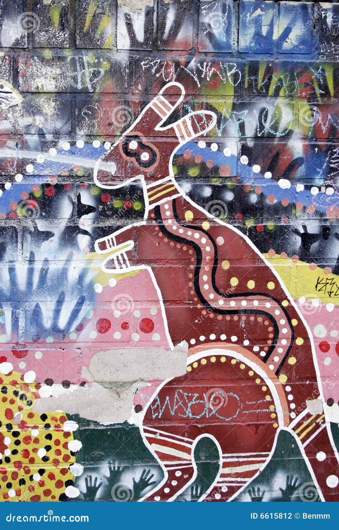 Australian Aboriginal Art Mural Stock Illustration Illustration of tribal, graffiti 6615812