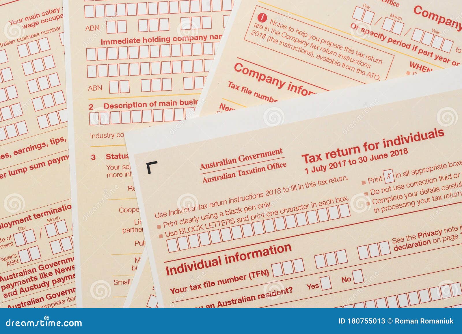 australian-annual-tax-return-forms-tax-concept-stock-image-image-of