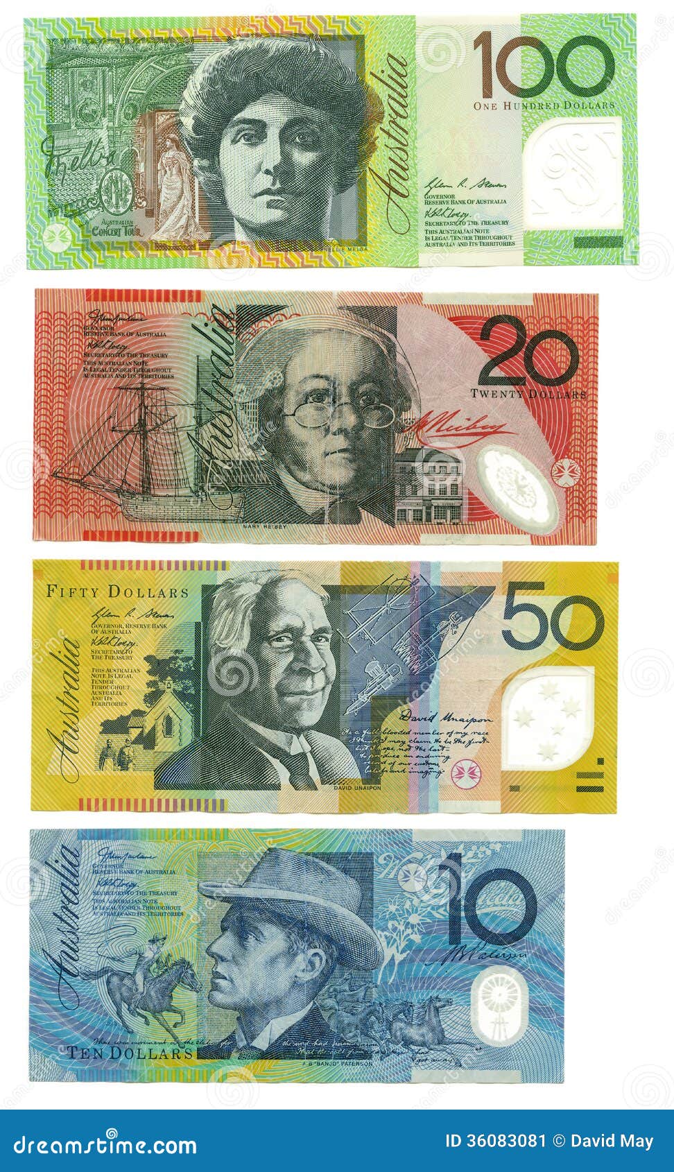 Australian banknotes image. Image of portrait -