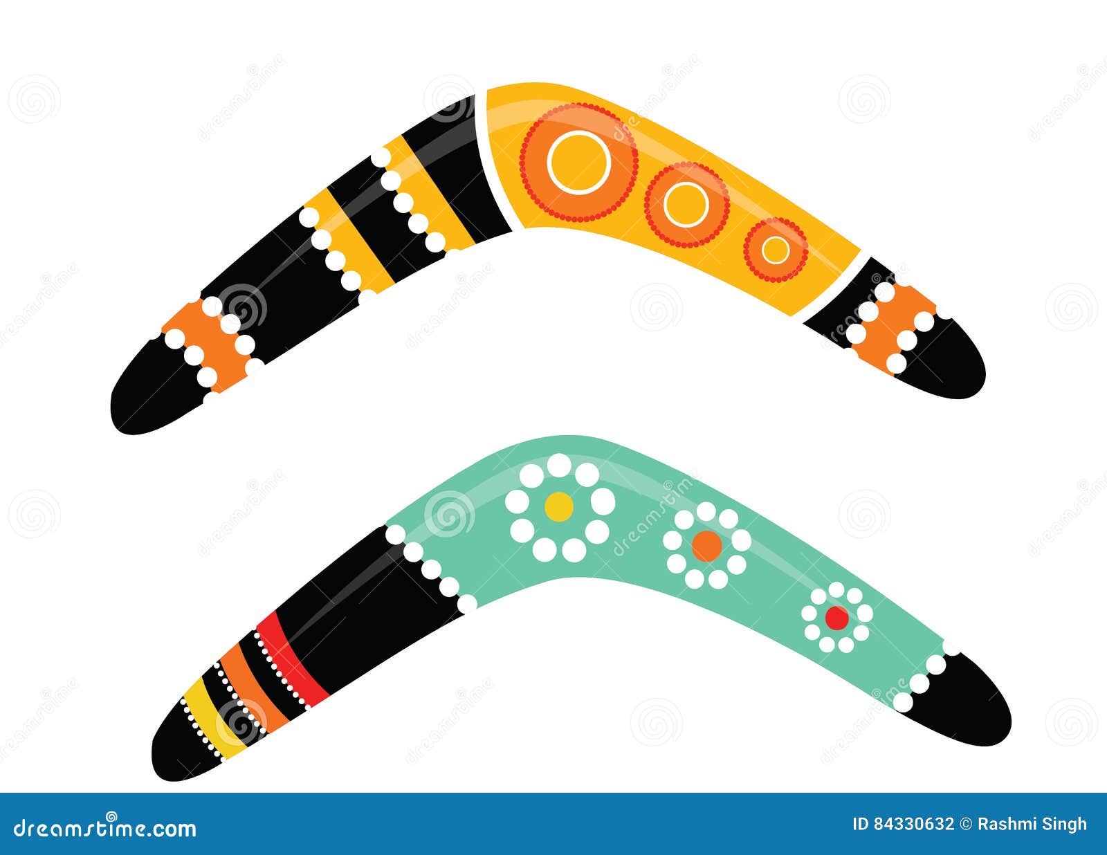 Australian Boomerang Vector. Stock Vector Illustration of culture