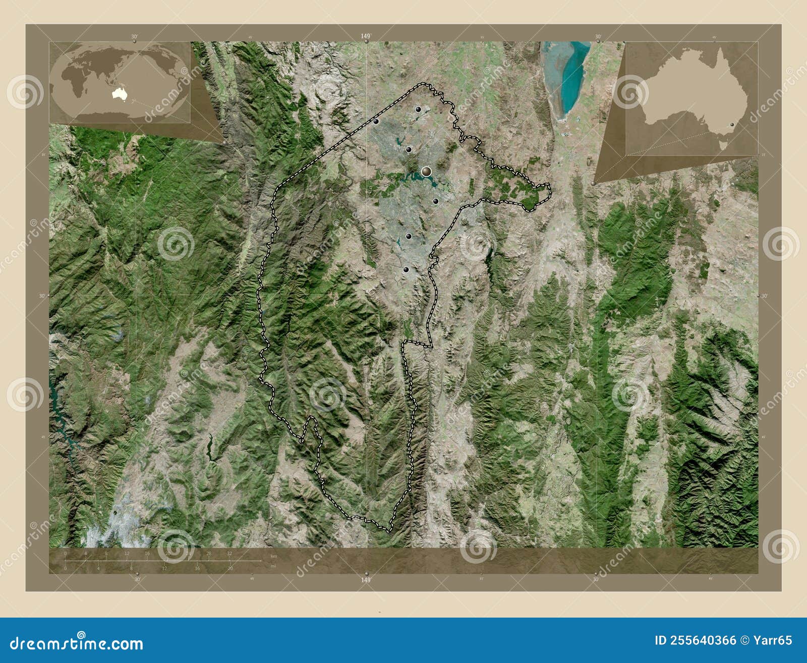 Australian Capital Territory, Australia. High-res Satellite. Major
