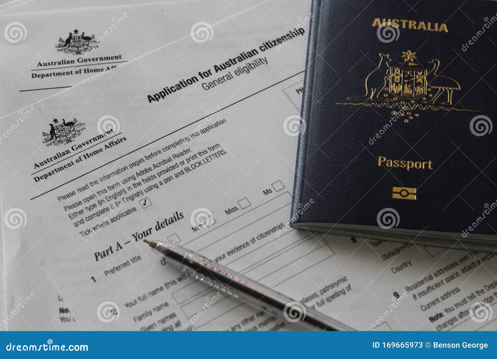 Australian Australian Passport in the Foreground Stock Image Image of emigration, ability: 169665973