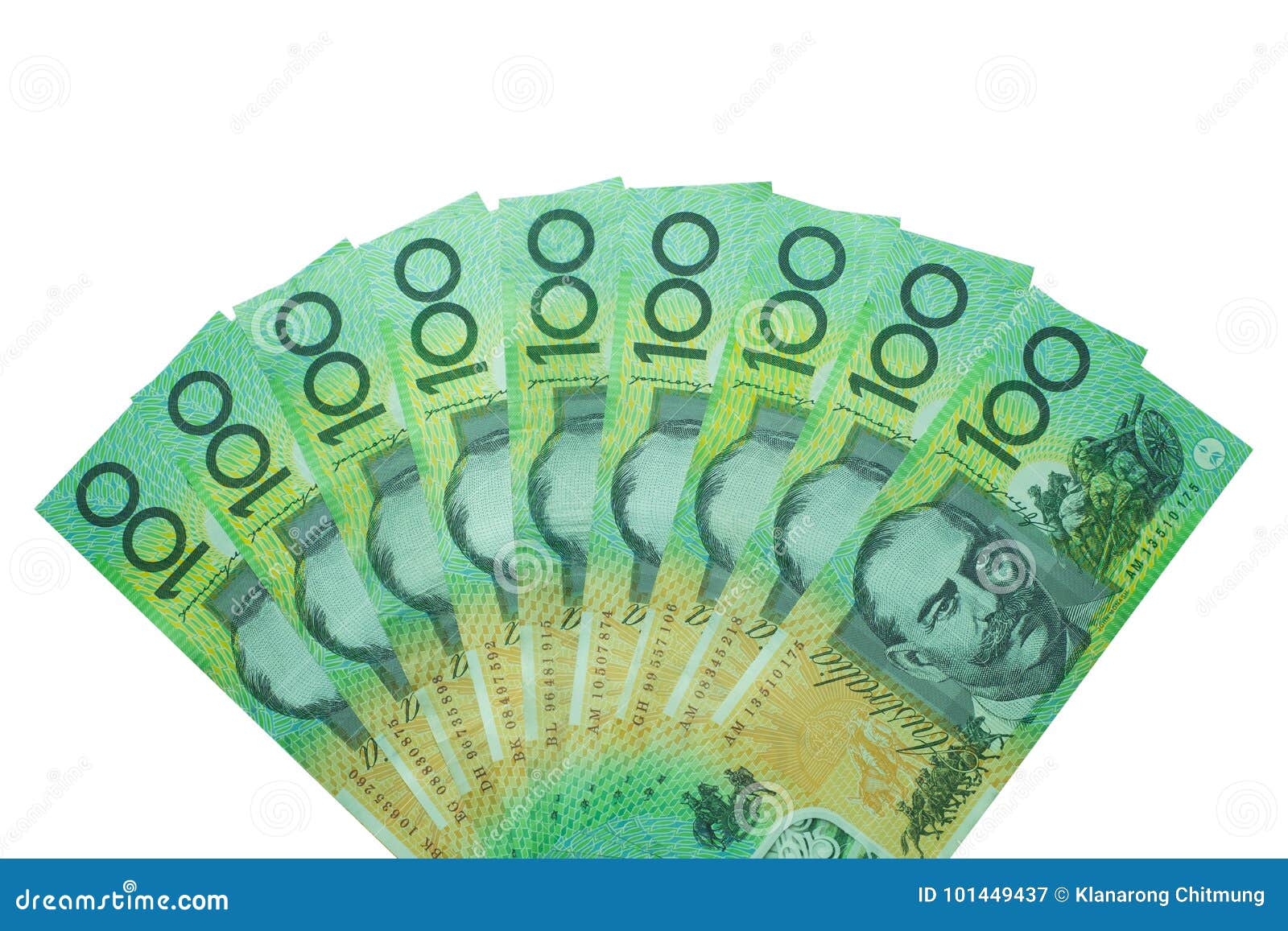 Sanktion mental Ydmyghed Australian Dollar, Australia Money 100 Dollars Banknotes Stack on White  Background Stock Image - Image of australian, investment: 101449437