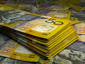 Australian Money Australian Dollar Banknotes 50 AUD Dollars Bills 
