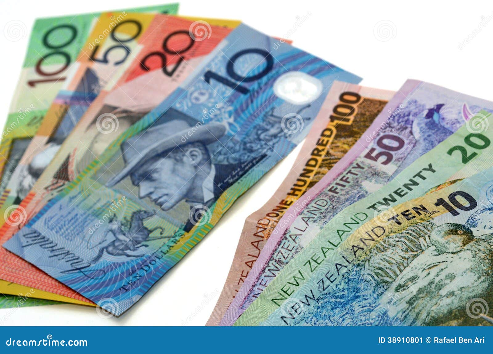 Australian And New Zealand Dollar Banknotes Stock Image Image Of - 