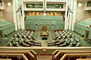 Australian Parliament House At Night Canberra Australia Editorial 