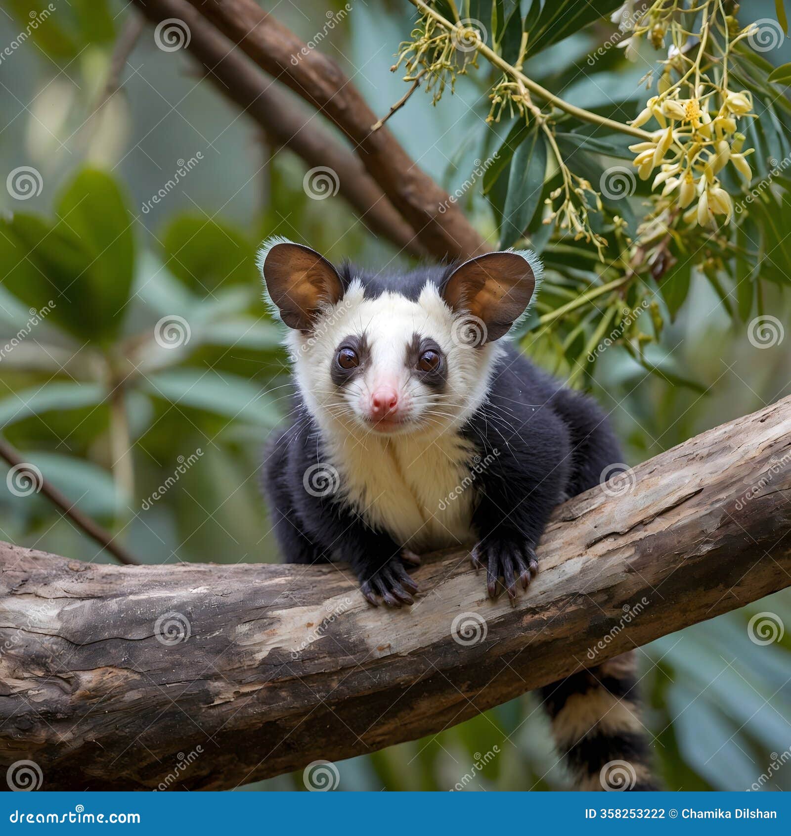 australian serenity: a southern greater glider resting in a vibrant ecosystem