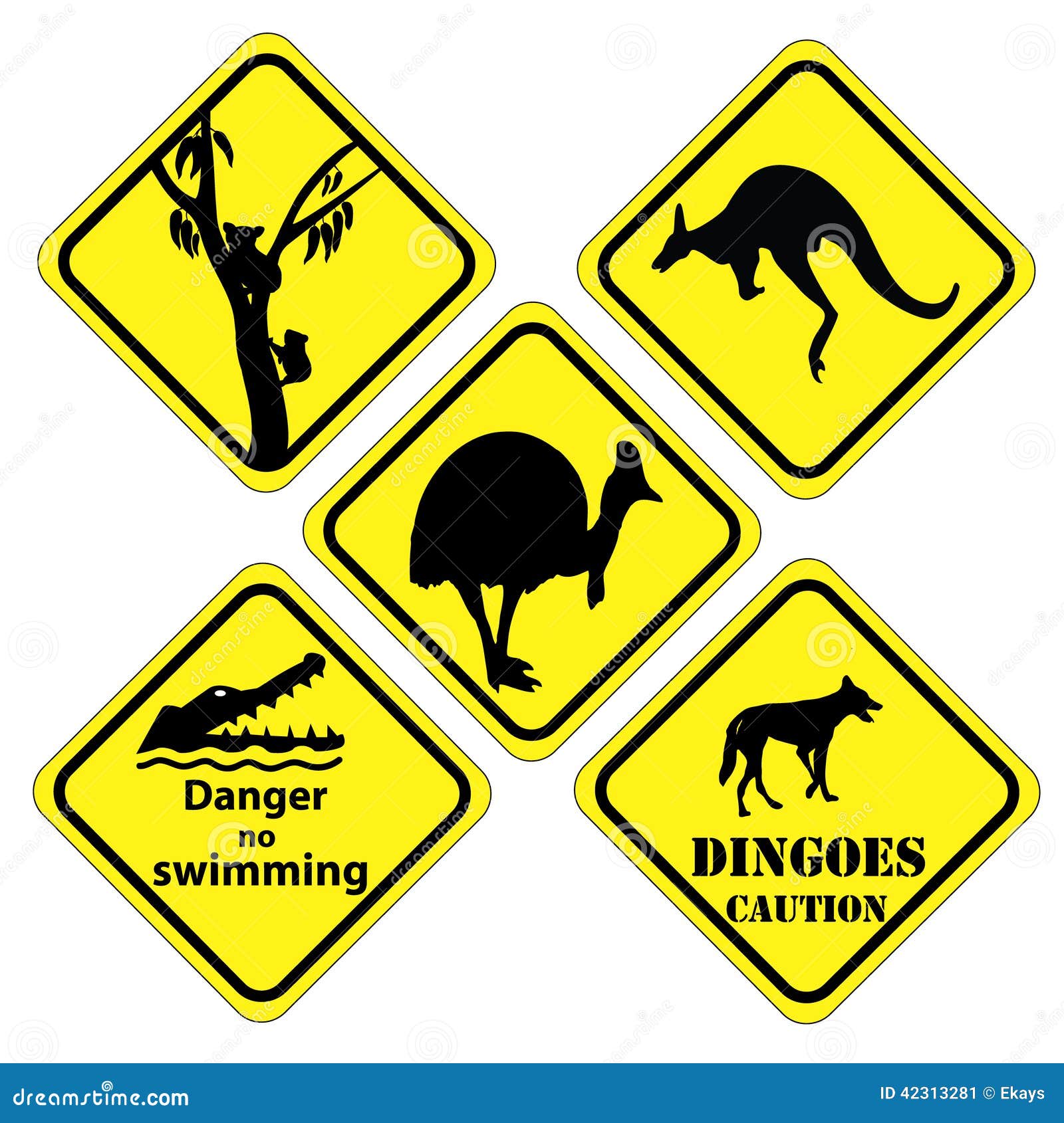 Australian set of signs stock vector. Illustration of stingers 42313281