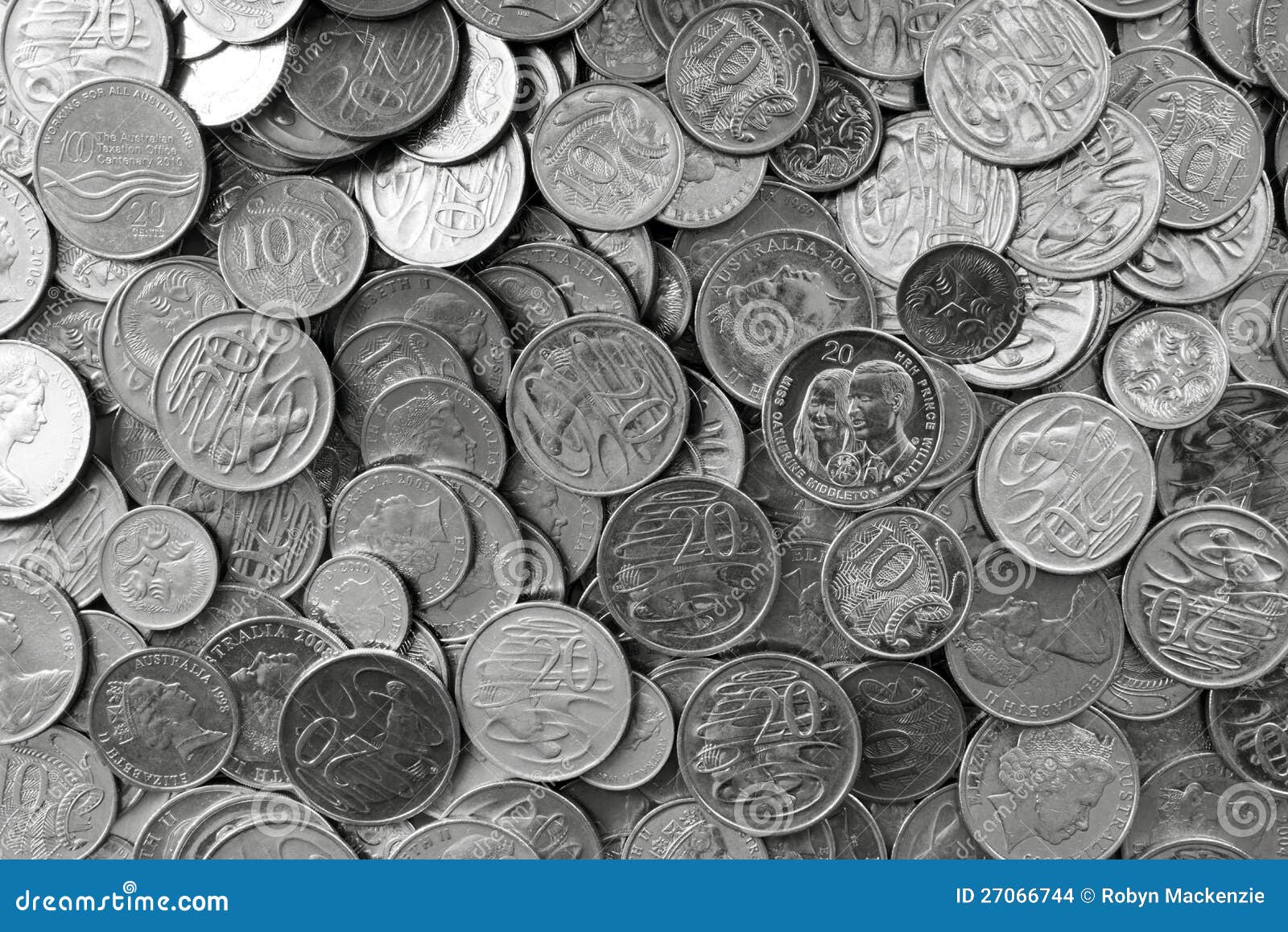Australian Silver Coins stock photo. Image of currency 27066744