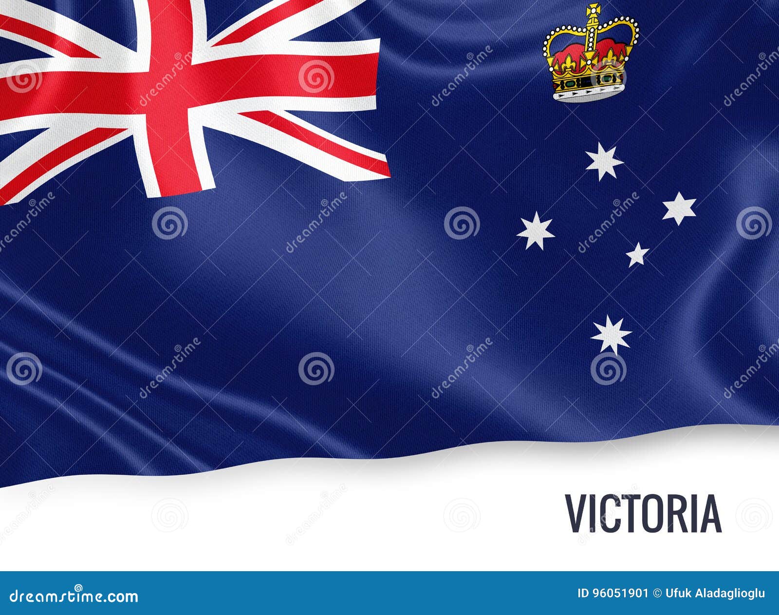 Australian State Victoria Flag. Stock Illustration Illustration of