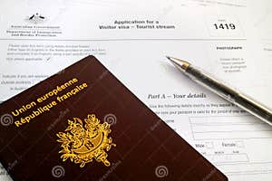 Australian Visitor Visa Application Form Editorial Photo Image Of Paper Passport 302983501