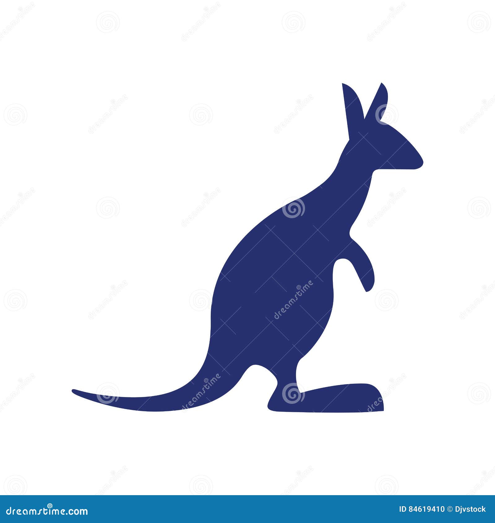 Australie Bleue De Silhouette De Kangourou Illustration Stock Illustration Du Kangourou Australie