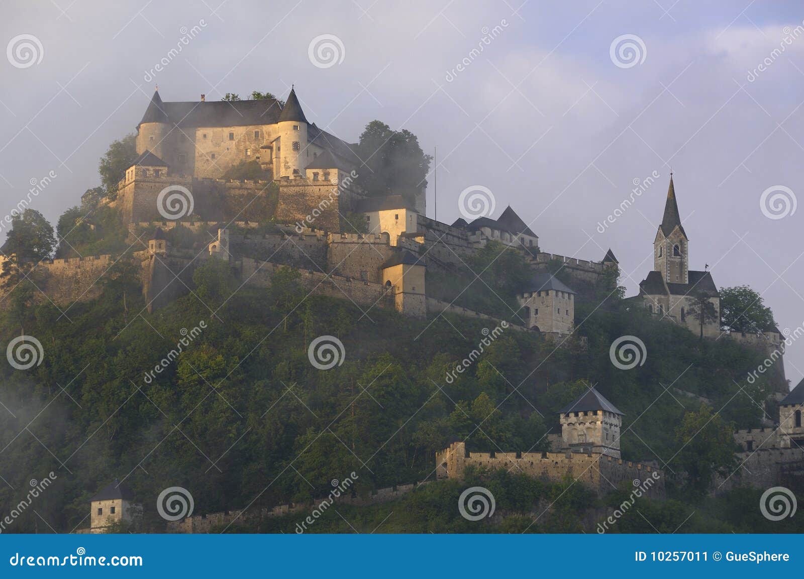 Austrian Castle stock image. Image of haze, building 10257011