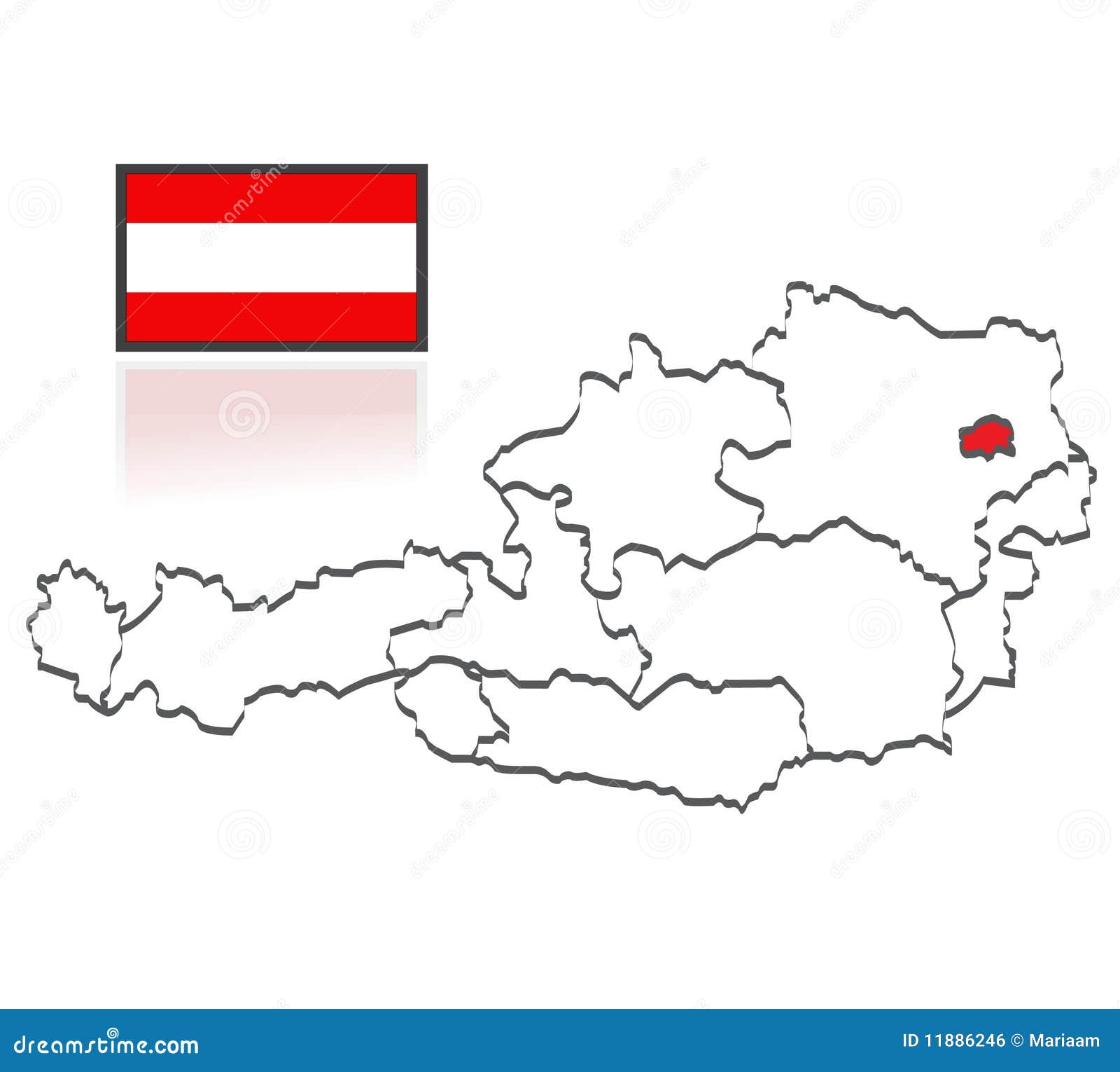 Austrian counties stock illustration. Illustration of county 11886246