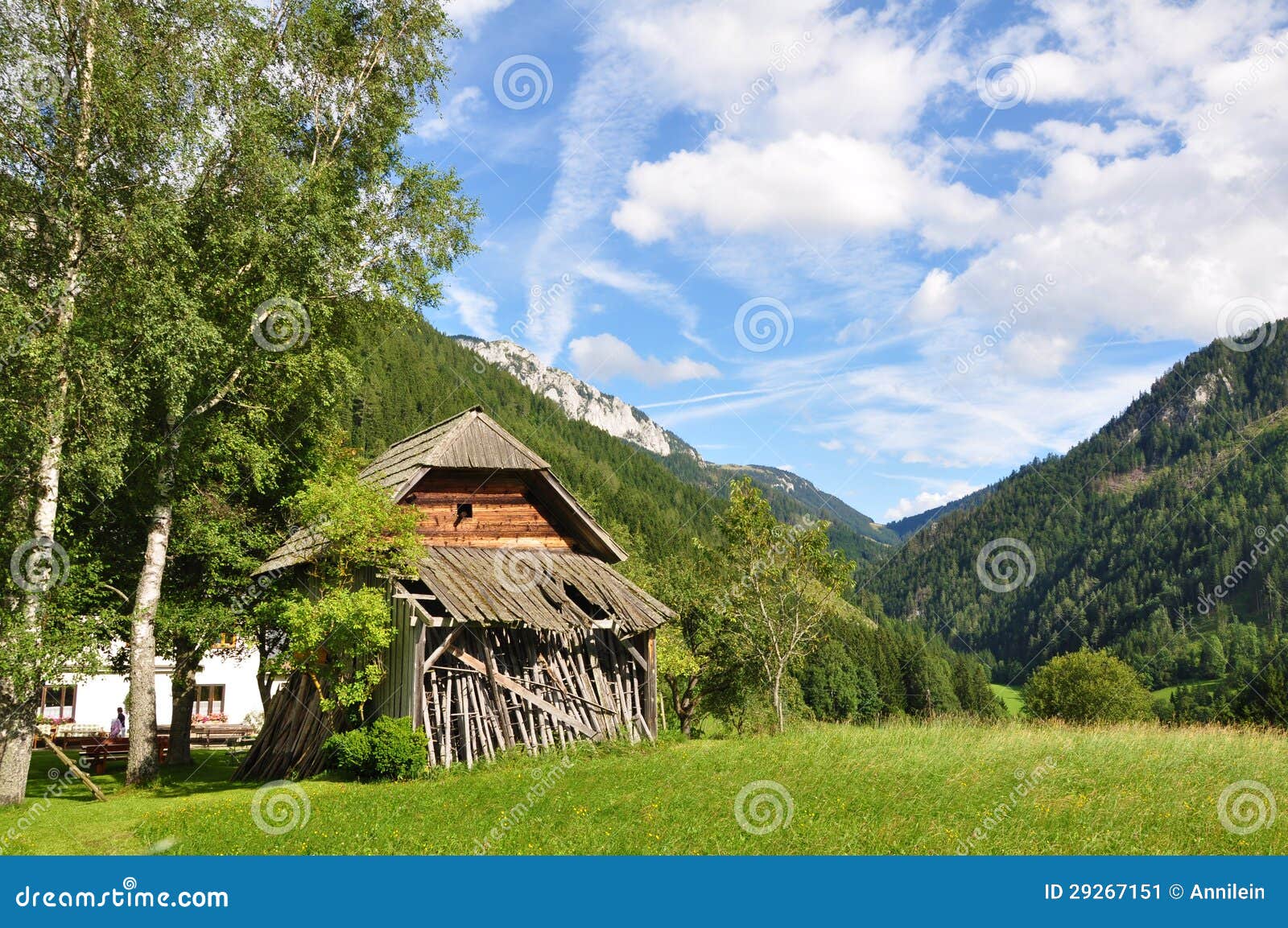 Austrian Farm House in the Mountains Stock Image Image of bayern