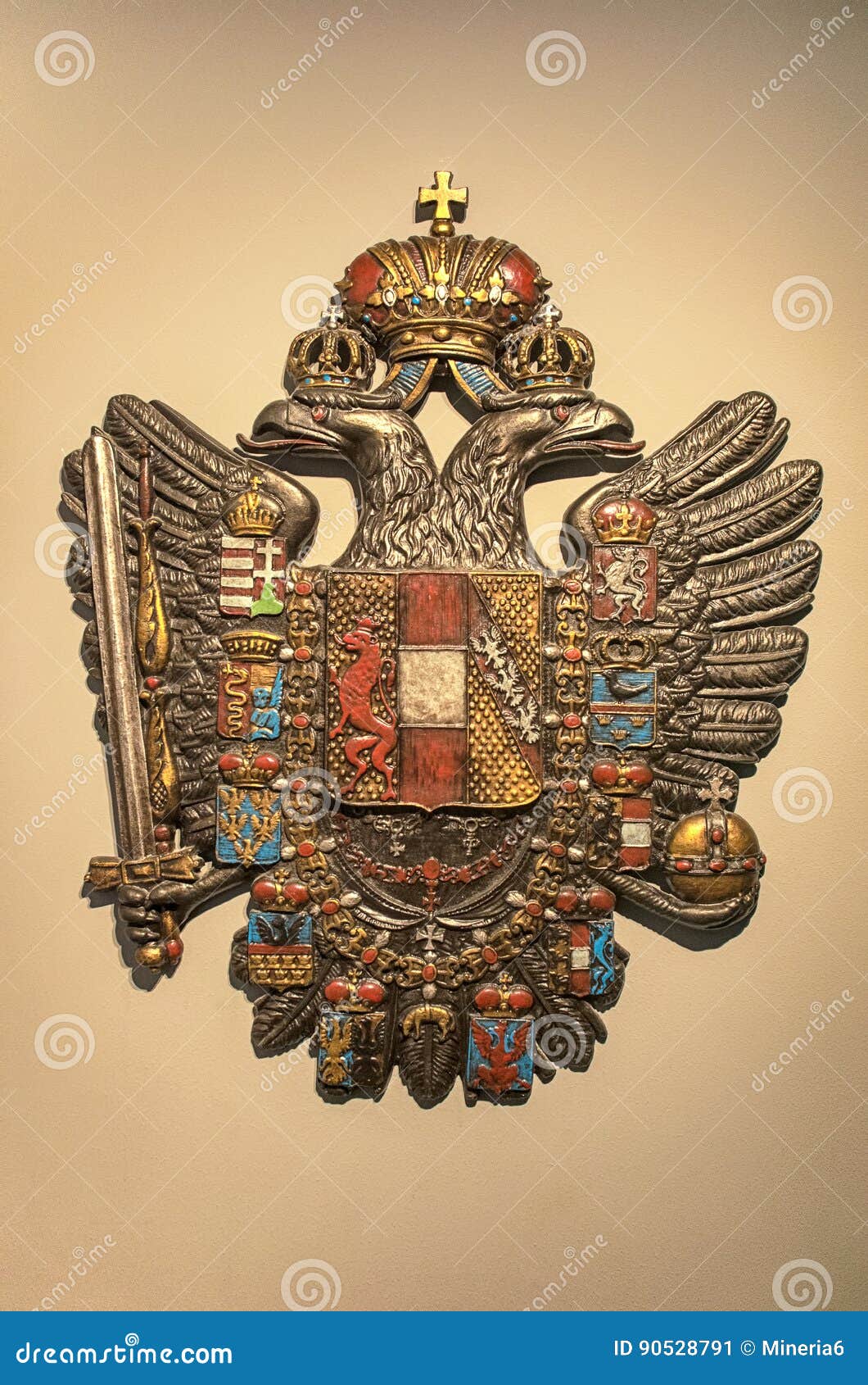 Austro-hungarian Coat of Stock Image - Image of colours, world: 90528791