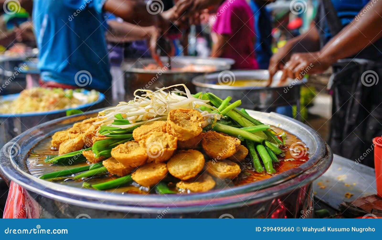 Authentic Indonesian Street Food Extravaganza. Stock Illustration