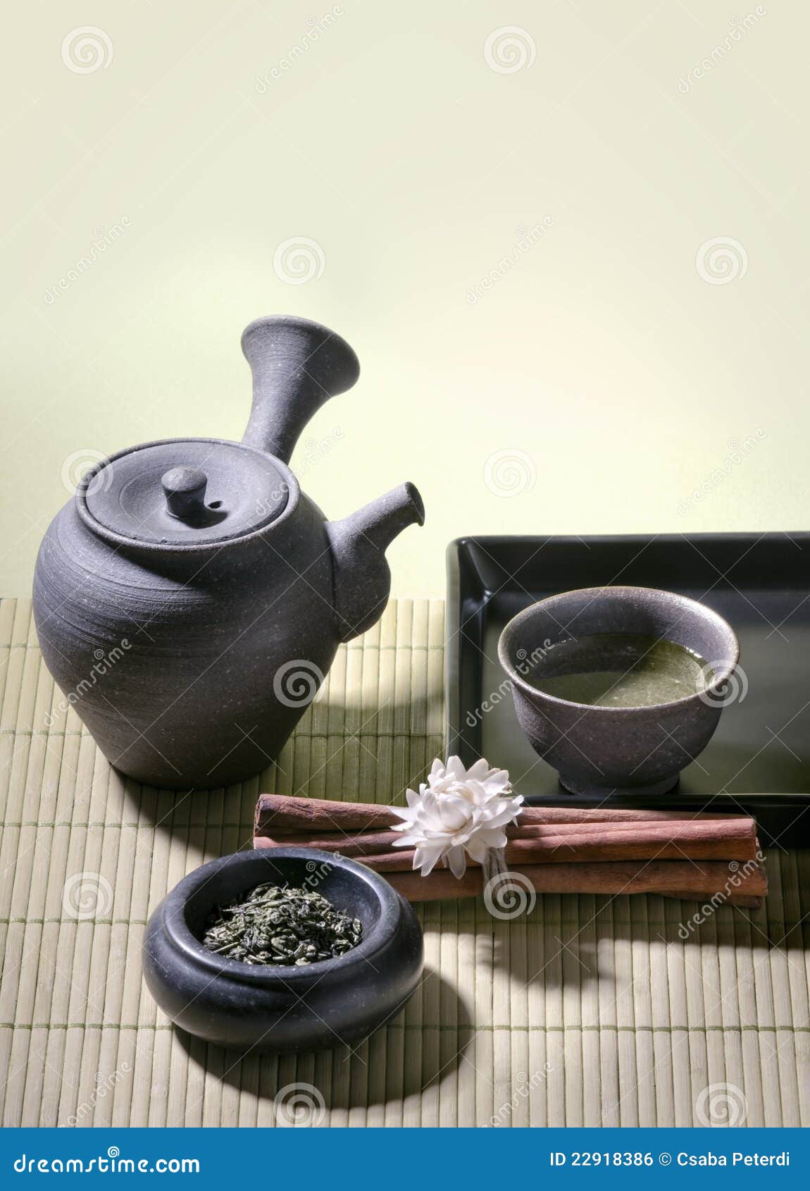 Authentic Japanese Tea Pot with Green Tea Stock Photo Image of drink