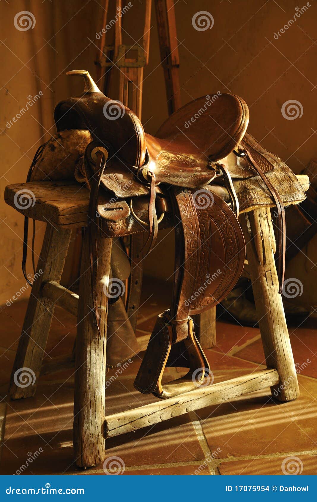 authentic leather saddle