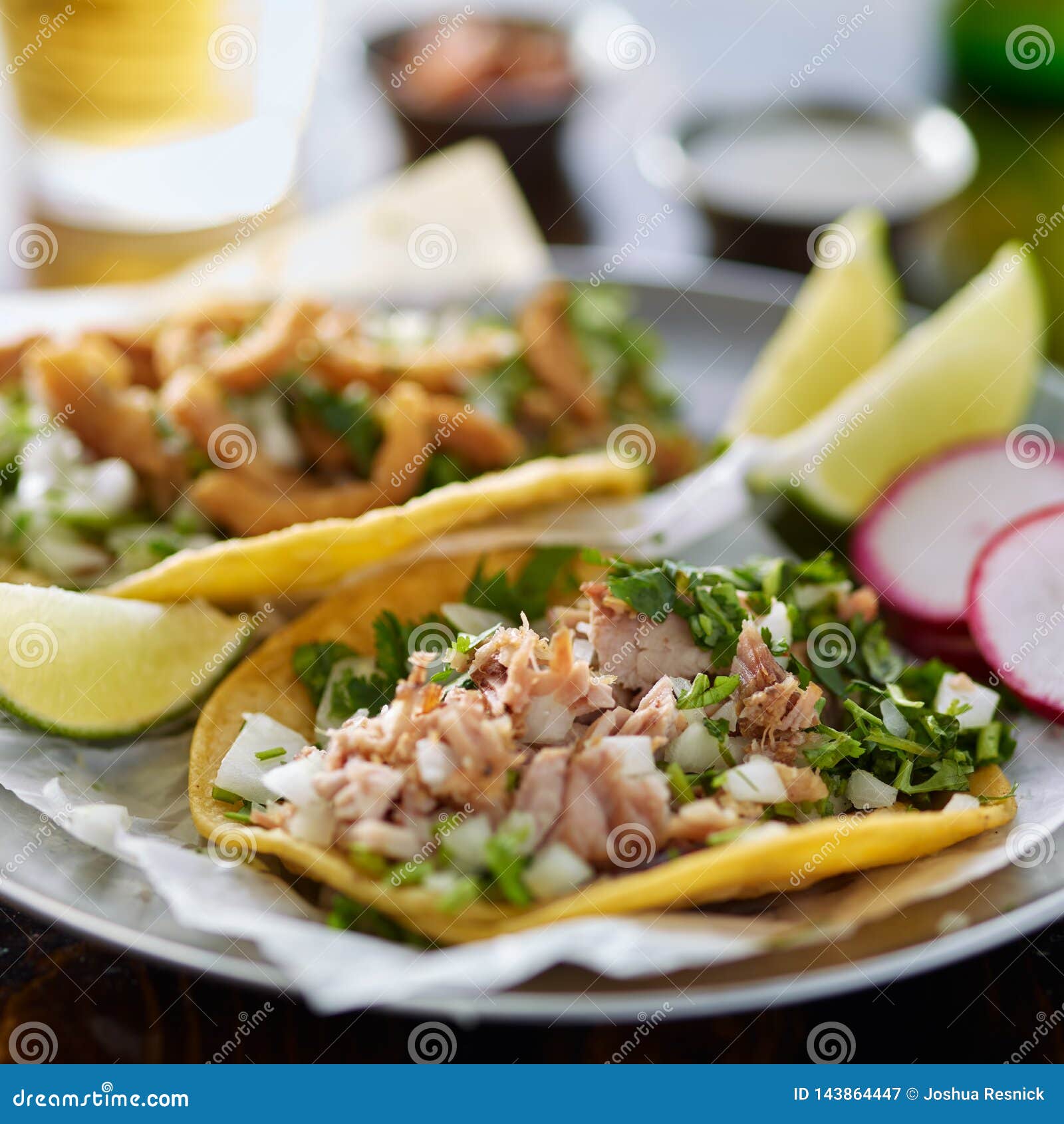 Mexican Street Food Taco On The Table Stock Image | CartoonDealer.com