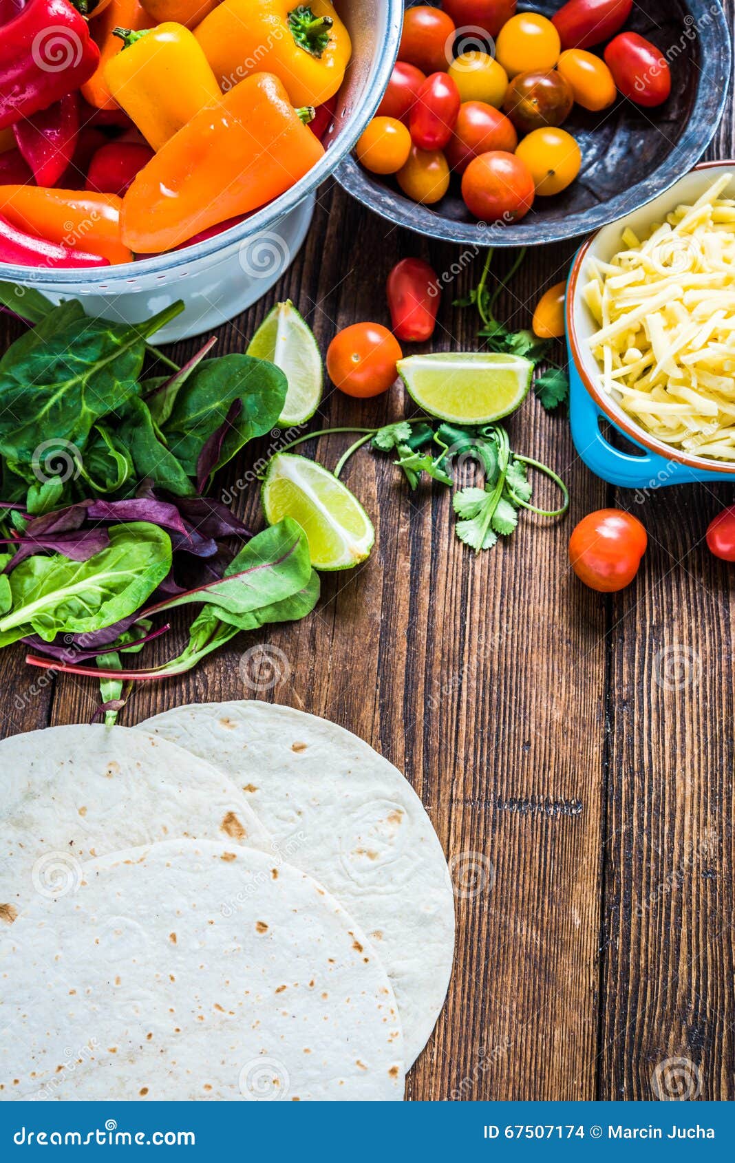 Authentic Mexican Tortillas Ingredients on Table Stock Photo Image of