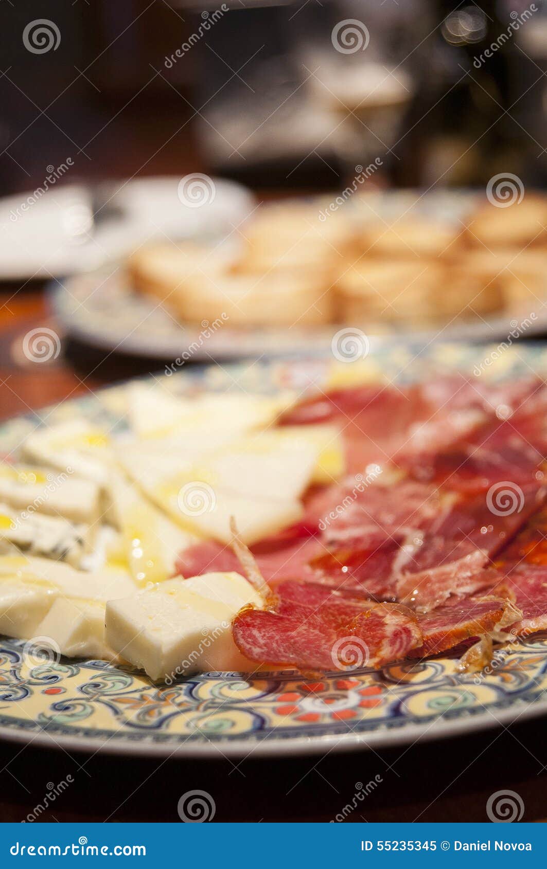 Authentic Spanish Delicatessen Stock Image Image of bread, pork 55235345