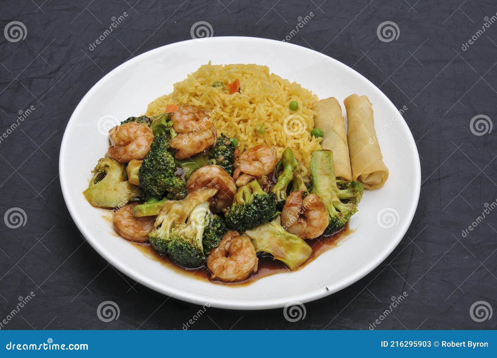 Shrimp with Broccoli stock image. Image of cantonese - 216295903