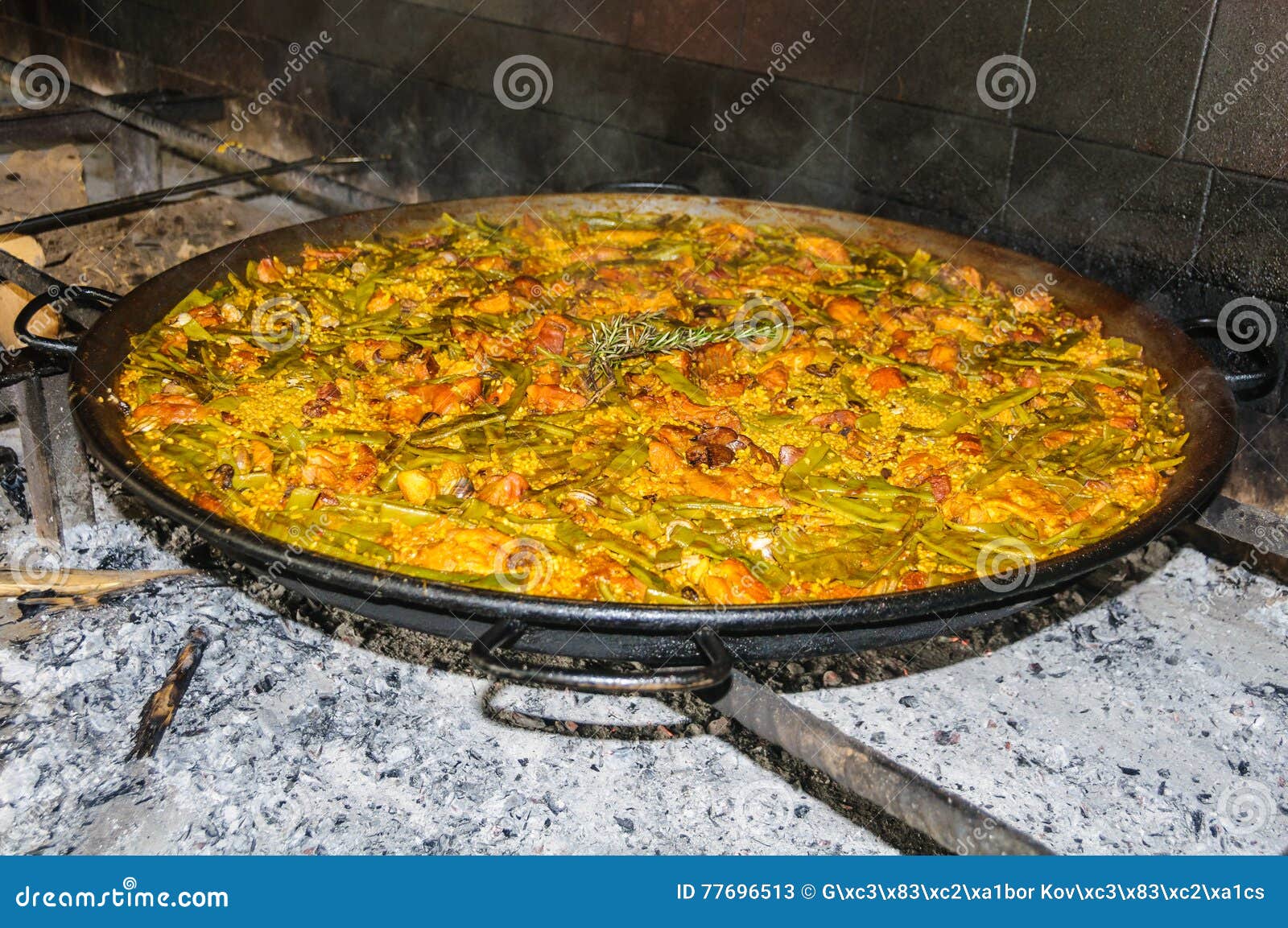 authentic valencian paella in valencia, spain