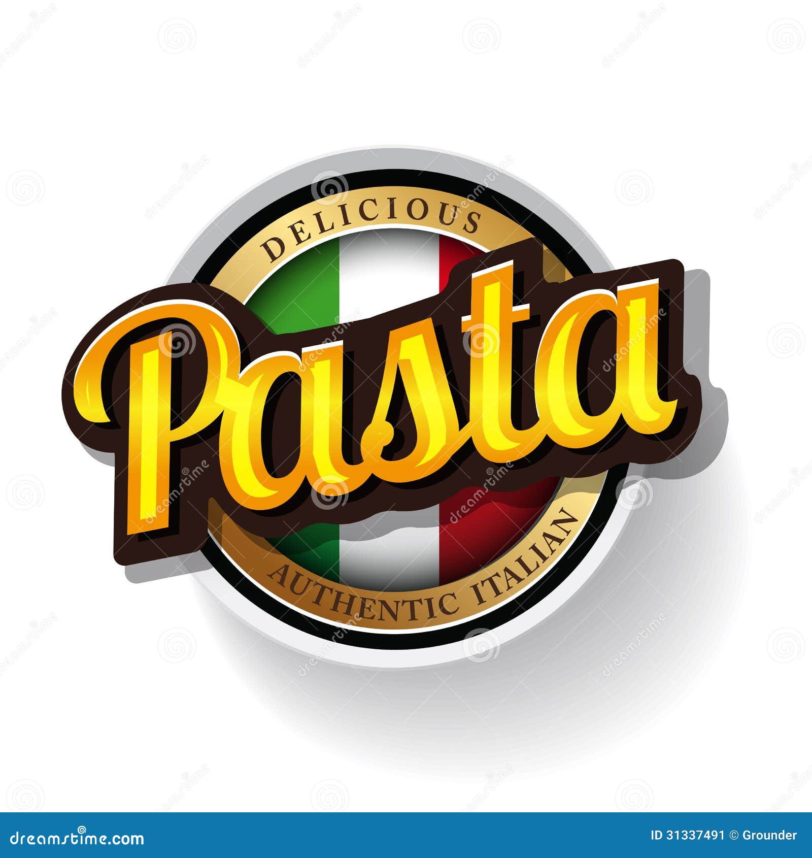 Authentic Vintage Style Pasta Stamp Stock Vector Illustration of