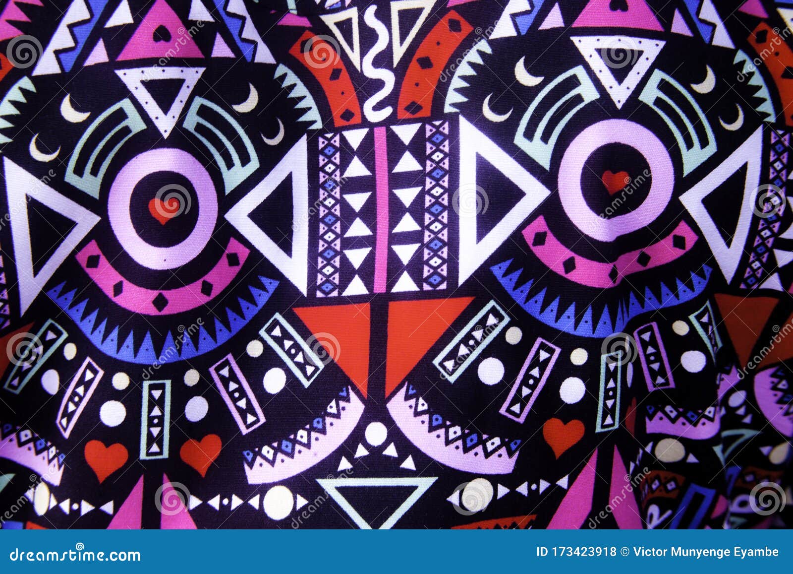 colourful west african pattern textile