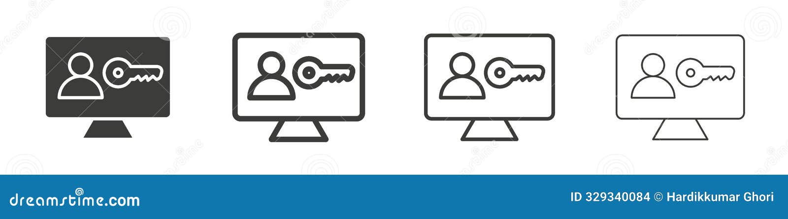 authorize icon  set on white background