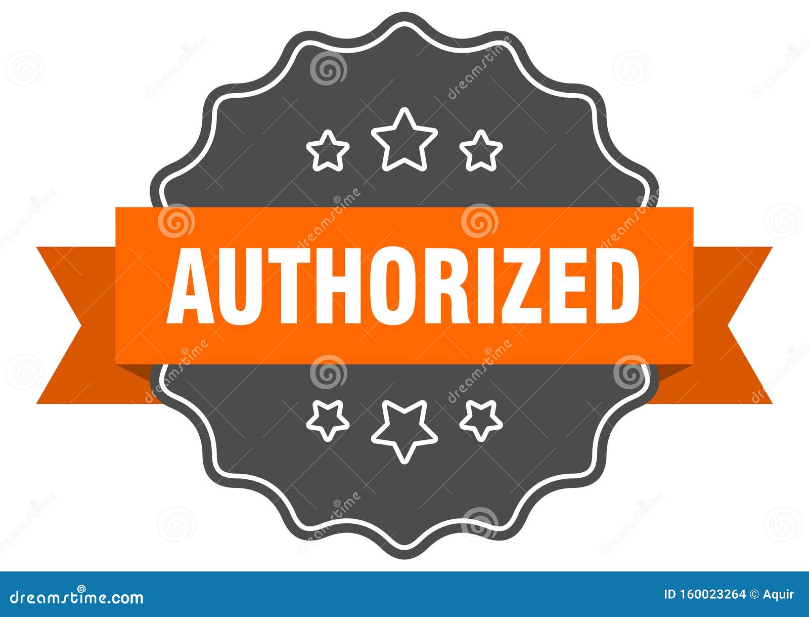 Authorized label stock vector Illustration of vector 160023264